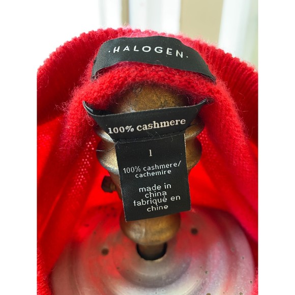 Halogen Coral 100% Cashmere Crew Neck Sweater Size M - Picture 2 of 5